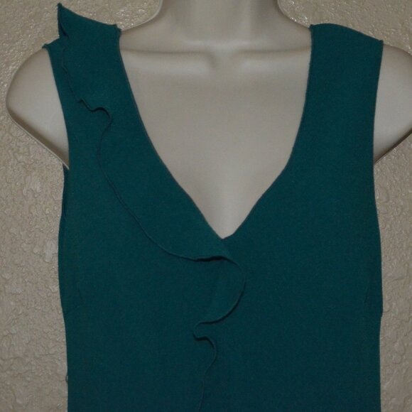 Sz 6 Magid Bernard Green Ruffle Sleeveless Dress - Picture 2 of 7